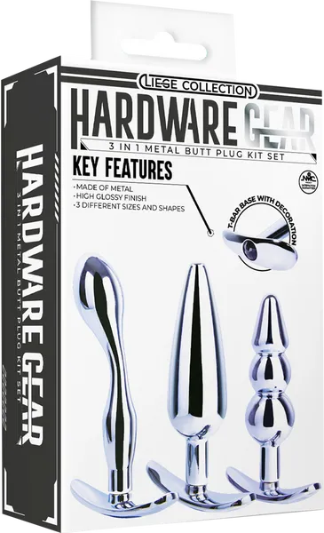 3 in 1 Metal Butt Plug Kit Set