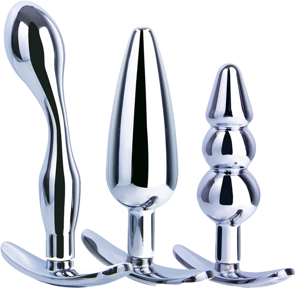3 in 1 Metal Butt Plug Kit Set