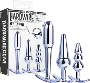3 in 1 Metal Butt Plug Kit Set