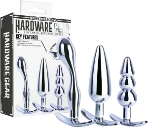 3 in 1 Metal Butt Plug Kit Set