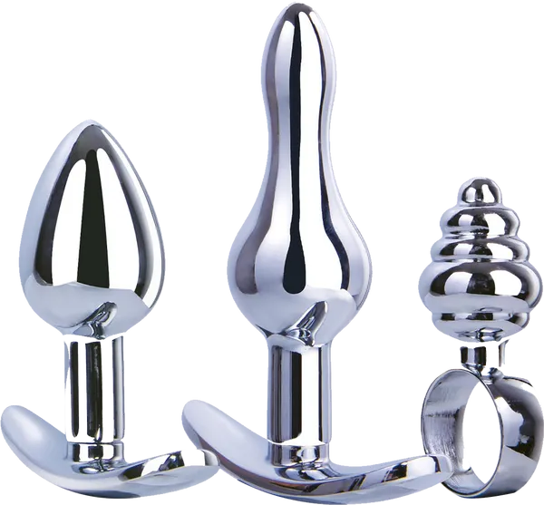 3 in 1 Metal Butt Plug Kit Set
