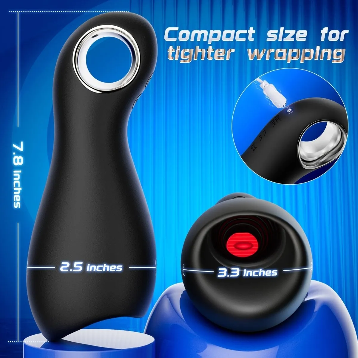 3 in 1 Vibrating and Tongue Licking masturbator Men Sex Toy