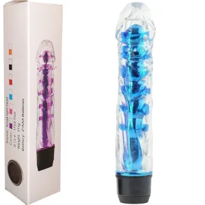 7 Silicone Jelly Squeezable G-Spot Vibrator Multi-Speed Blue