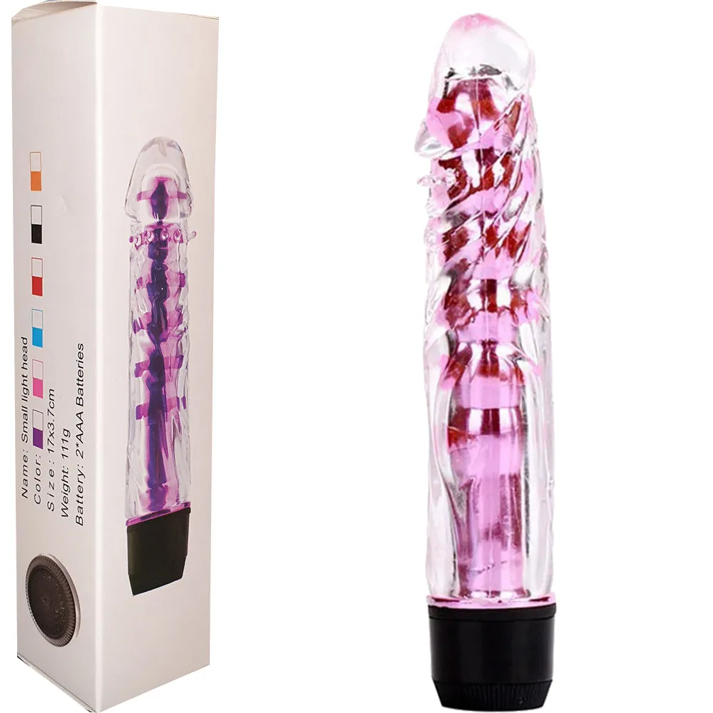 7 Silicone Jelly Squeezable G-Spot Vibrator Multi-Speed Pink