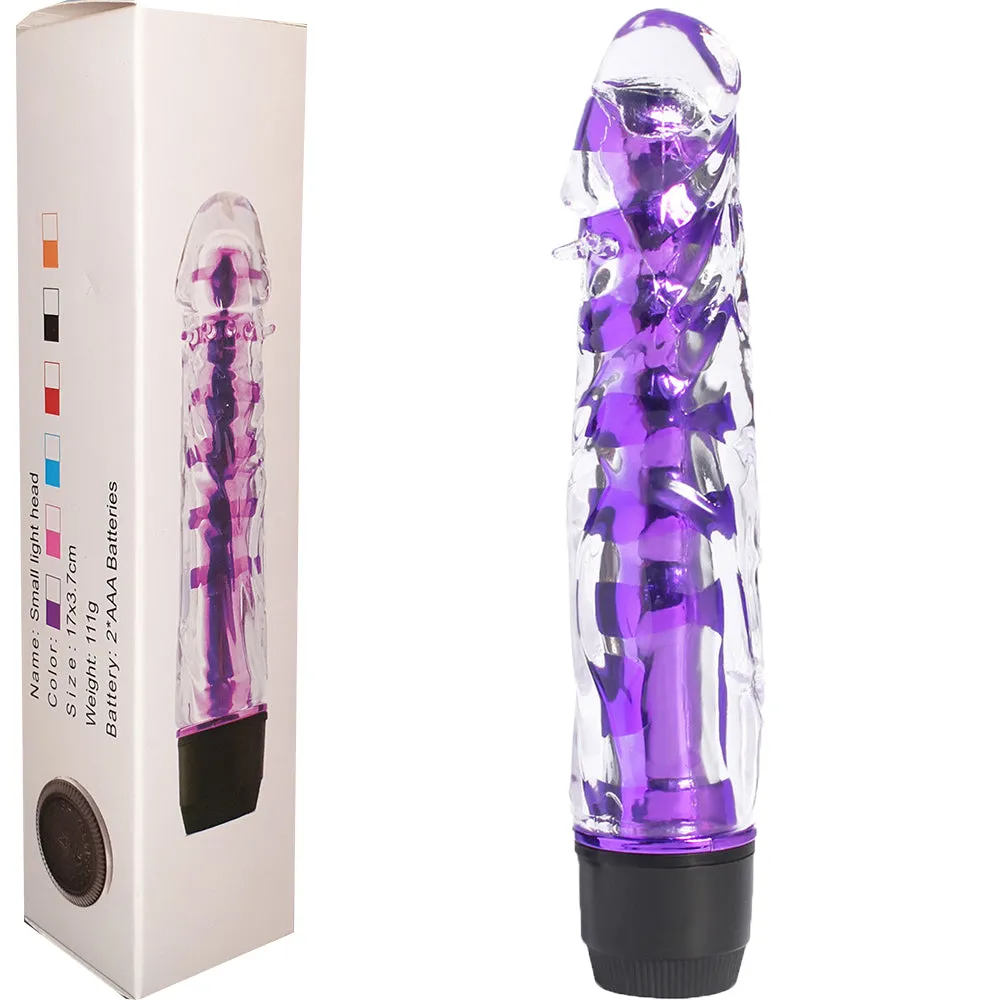 7 Silicone Jelly Squeezable G-Spot Vibrator Multi-Speed Purple