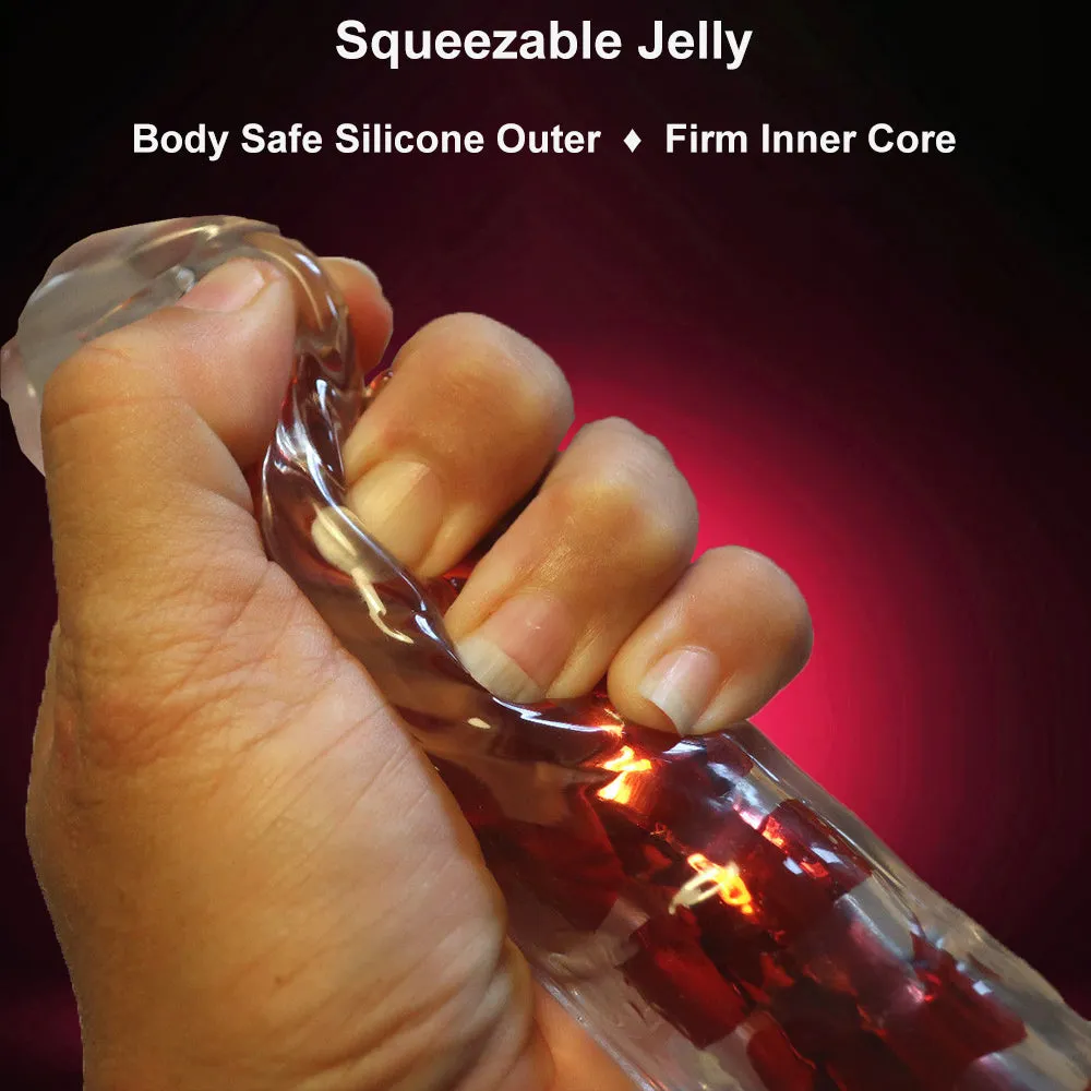 7 Silicone Jelly Squeezable G-Spot Vibrator Multi-Speed Purple