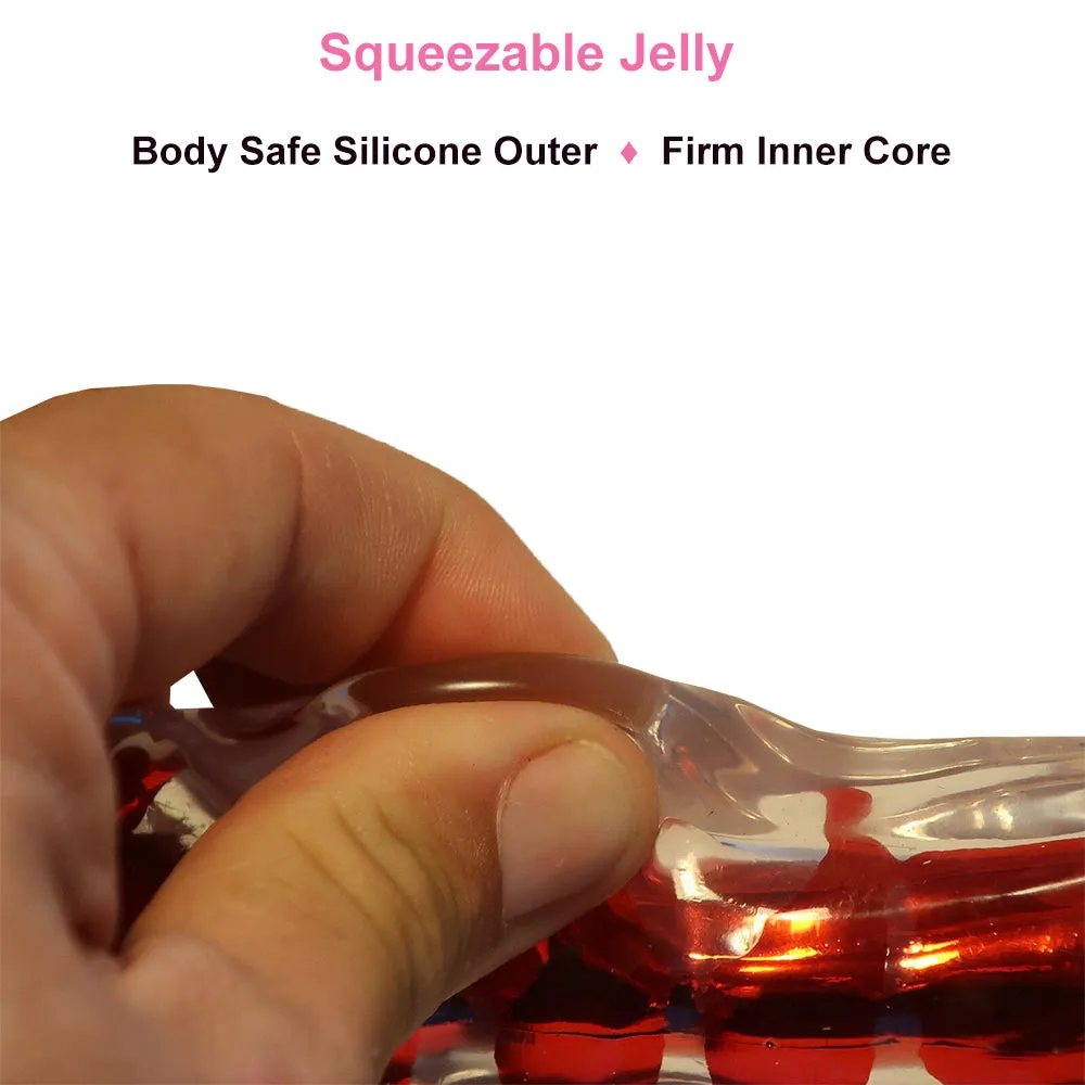 7 Silicone Jelly Squeezable G-Spot Vibrator Multi-Speed Purple