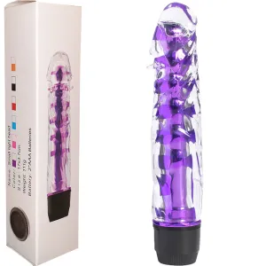 7 Silicone Jelly Squeezable G-Spot Vibrator Multi-Speed Purple