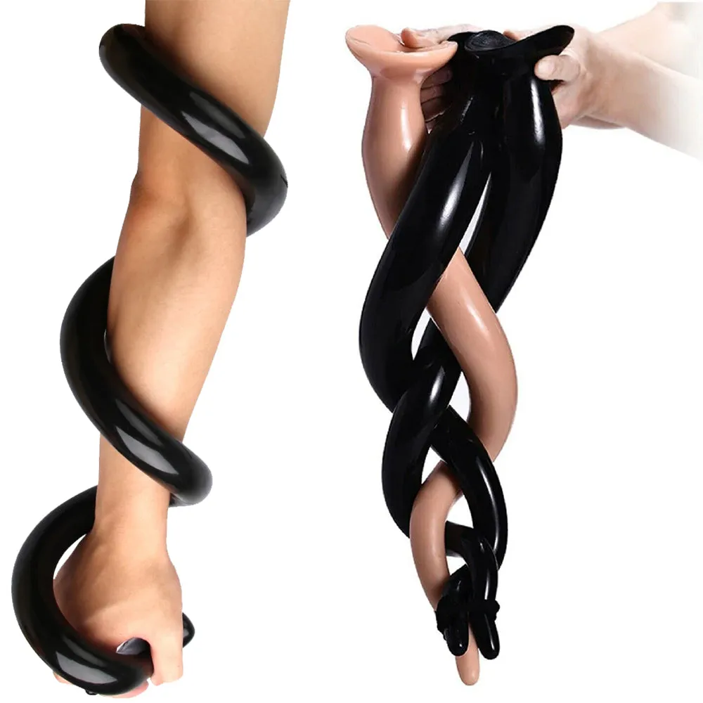Bebuzzed Snake Dildo Flexible Large Anal Butt Plug Long Sex Dong XXL Suction Cup