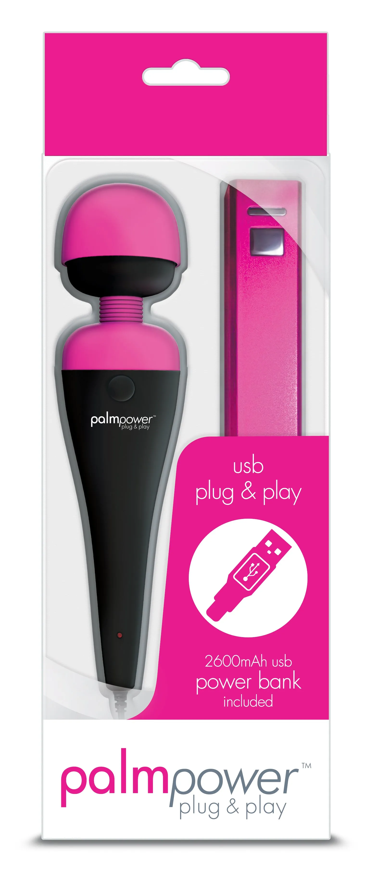 BMS PalmPower Massage Wand Plug and Play USB Massager Vibrator