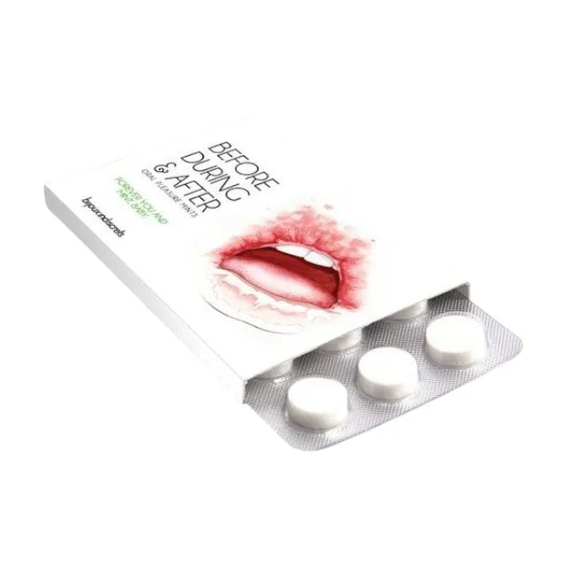 Bomboane pentru sex oral BIJOUX INDISCRETS Oral Pleasure Mints. cu aromă de mentă. 12 buc