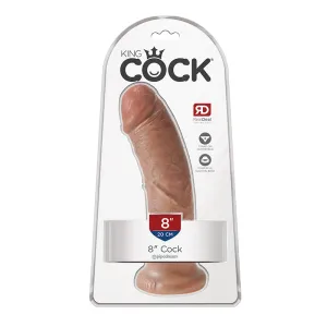 King Cock 8 in. Cock Realistic Dildo With Suction Cup Tan