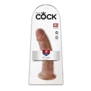 King Cock 9 in. Cock Realistic Dildo With Suction Cup Tan