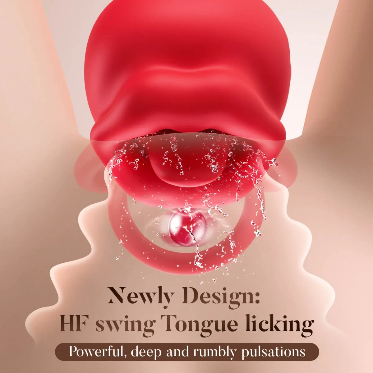 LINNA| Tongue Licking and Vibration Cock Ring for Couple