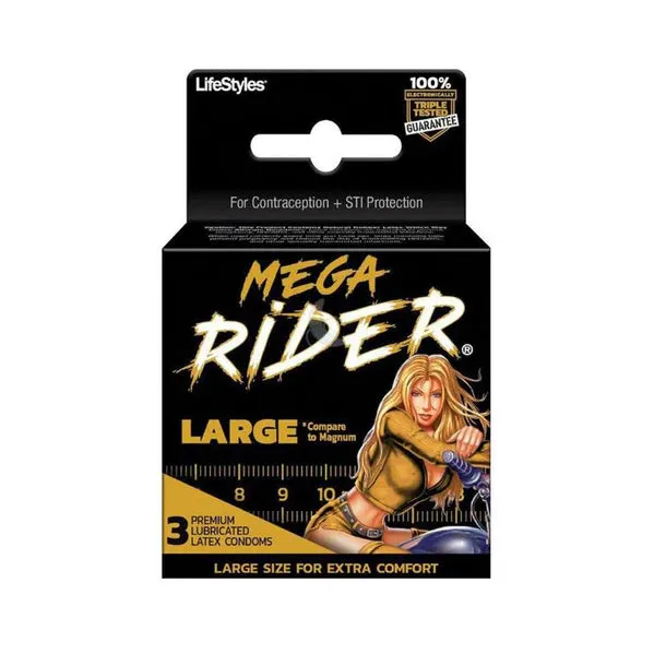 Mega Rider Large Condoms by Lifestyles