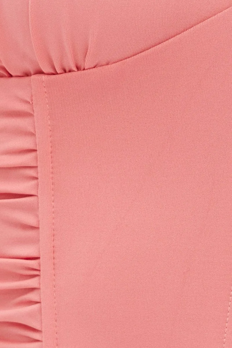 Pink Corset Style Crop Top