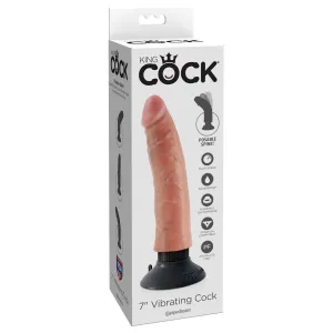 Pipedream - King Cock 7 Vibrating Cock (Beige)