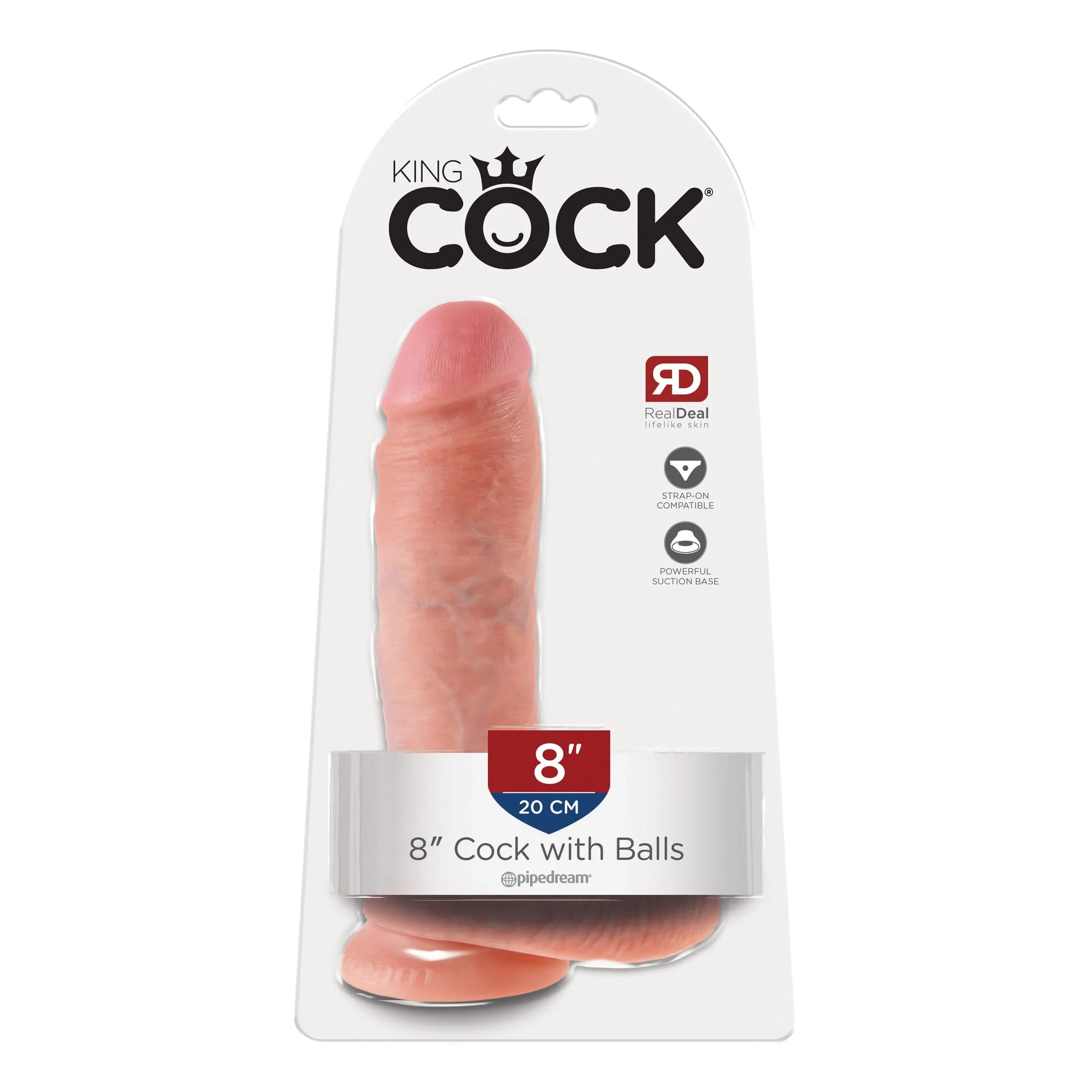 Pipedream - King Cock 8 Cock with Balls (Beige)
