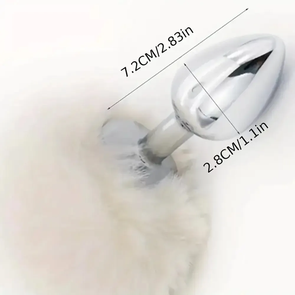 Rabbit Tail Small Butt Plug Bunny Tail Metal Anal Plug Sex Toy Fun Roleplay