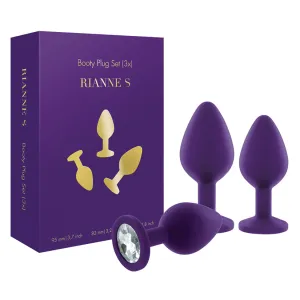 Rianne S Booty Plug Set 3-Pack - Purple