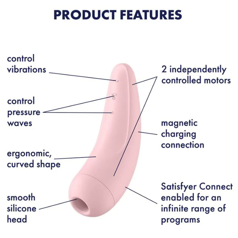 Satisfyer Curvy 2  Air Pulse Clitoral Stimulator APP Control Vibrator Sex Toy