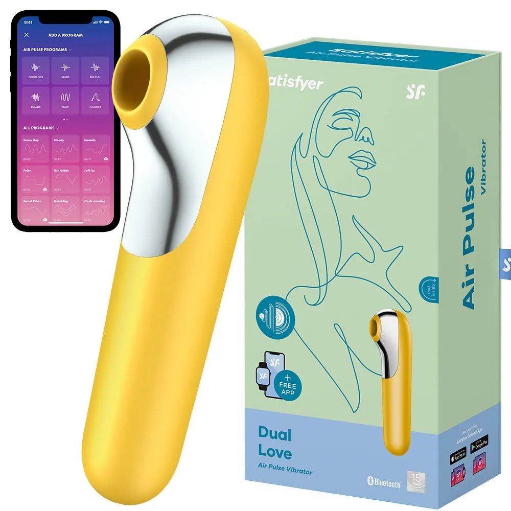 Satisfyer Dual Love Clitoral Stimulator G-Spot Vibrator Sucker APP Control USB