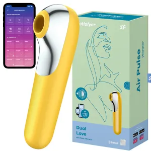 Satisfyer Dual Love Clitoral Stimulator G-Spot Vibrator Sucker APP Control USB