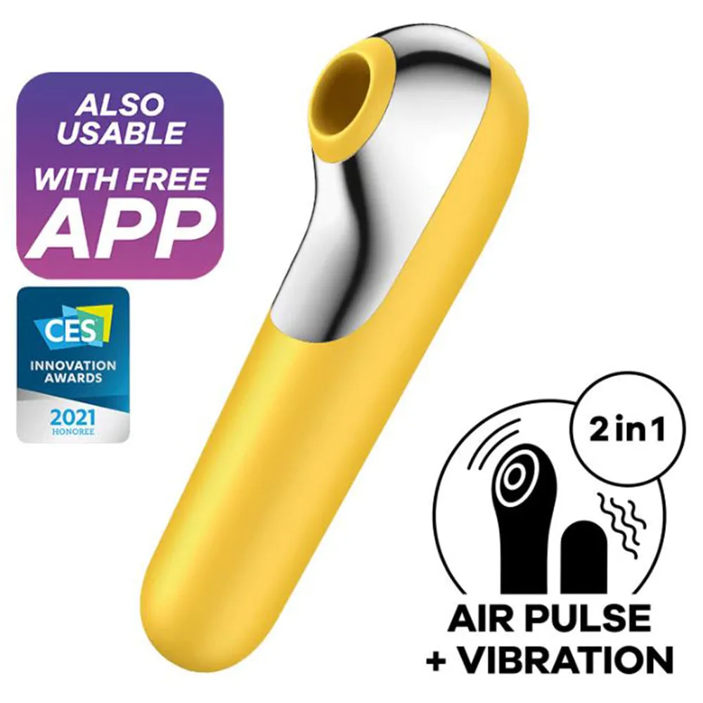 Satisfyer Dual Love Clitoral Stimulator G-Spot Vibrator Sucker APP Control USB