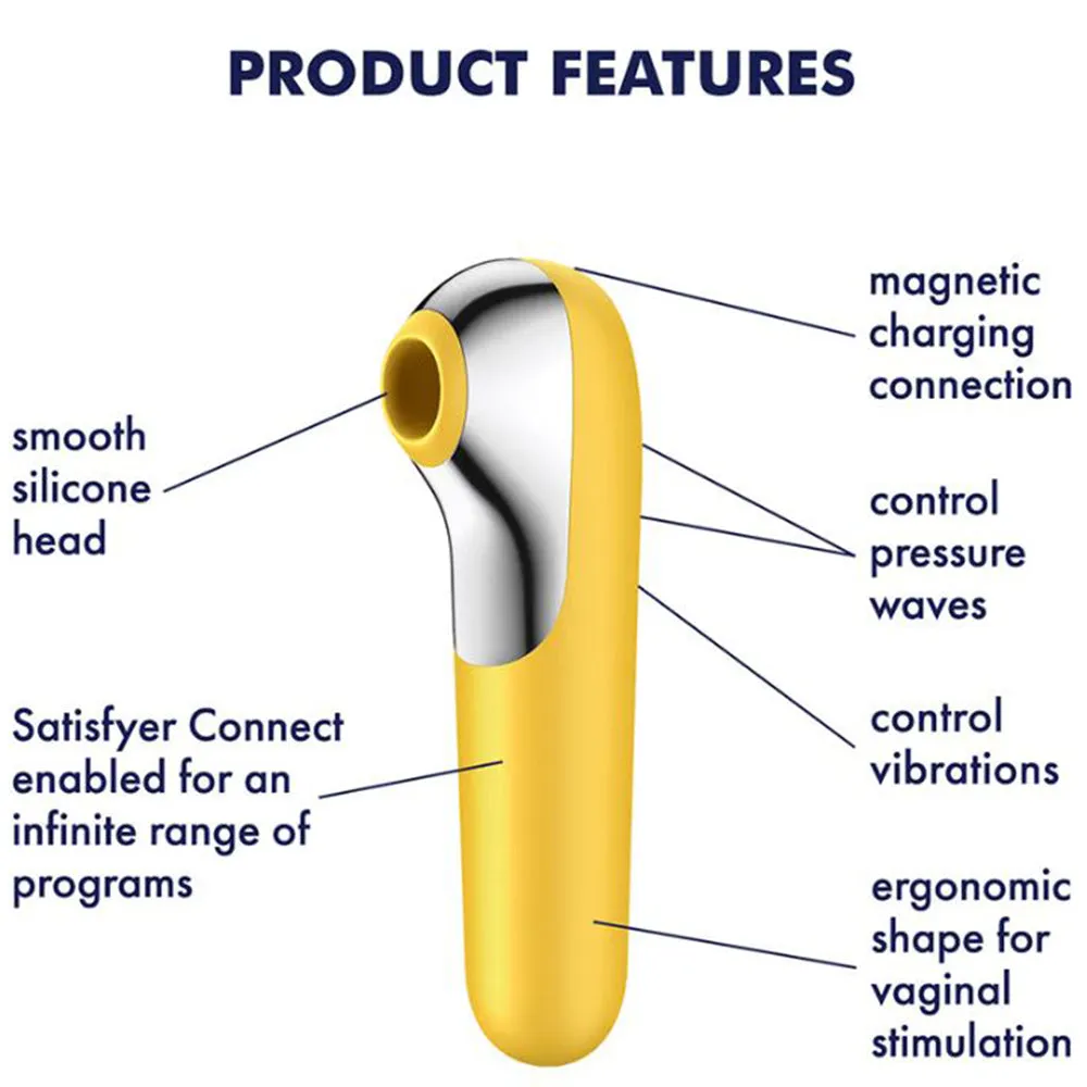 Satisfyer Dual Love Clitoral Stimulator G-Spot Vibrator Sucker APP Control USB