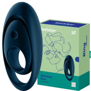 Satisfyer Glorious Duo Vibrating Cock & Balls Ring Stamina USB Couples Sex Toy