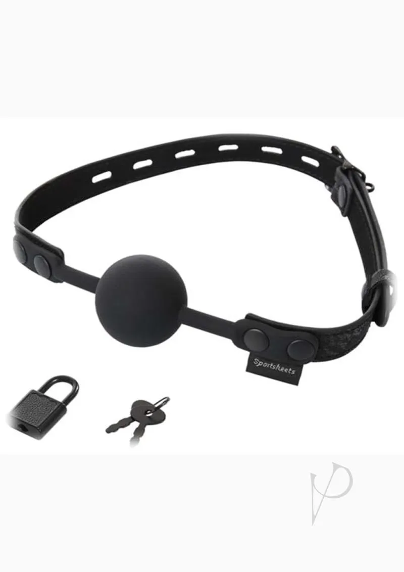 Sincerely Locking Lace Silicone Ball Gag