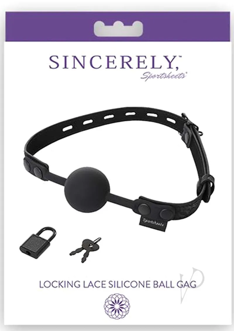 Sincerely Locking Lace Silicone Ball Gag