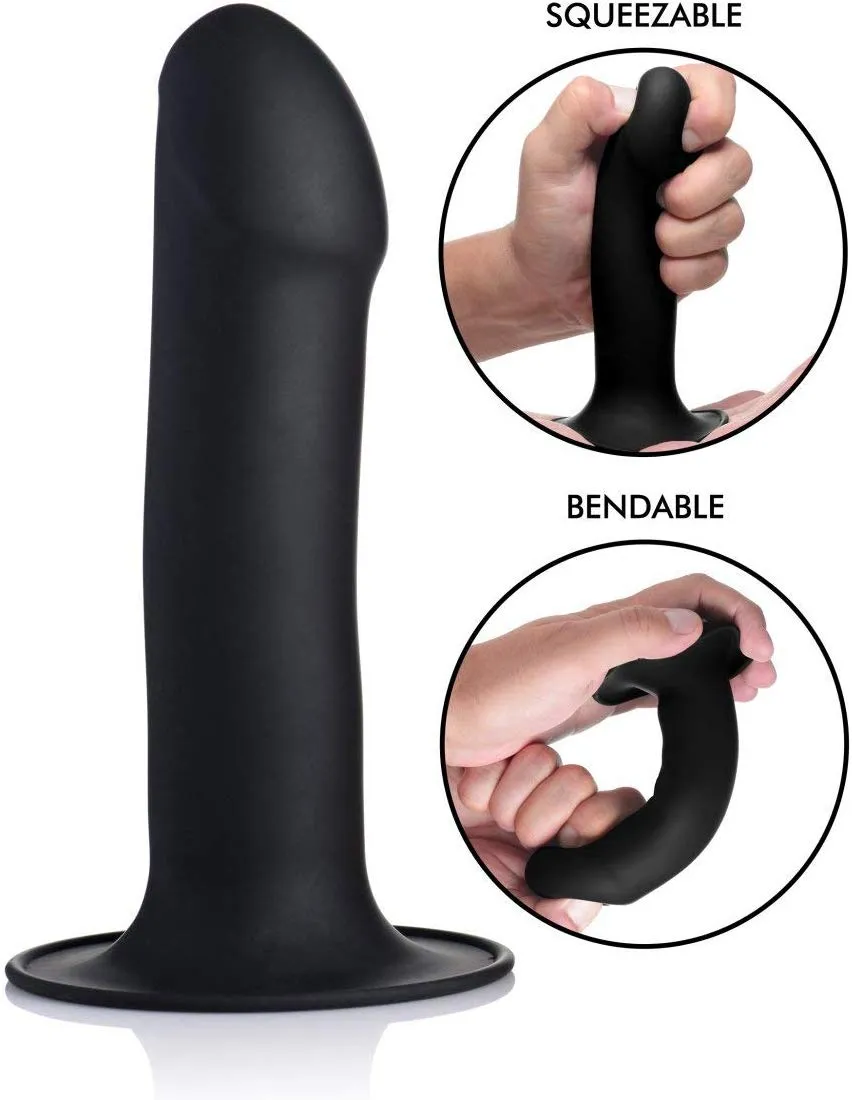 Squeezable Phallic Dildo - Black