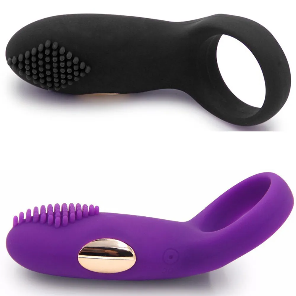 Vibrating Cock Ring Penis Vibrator Rechargeable Couples Sex Toy Clit Stimulator