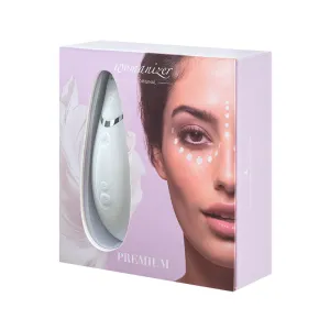 Womanizer Premium Rechargeable Silicone Autopilot Pleasure Air Clitoral Stimulator White/Chrome